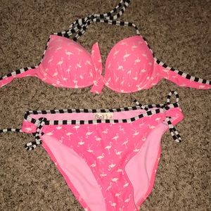 Pink Flamingo Swimsuit Set